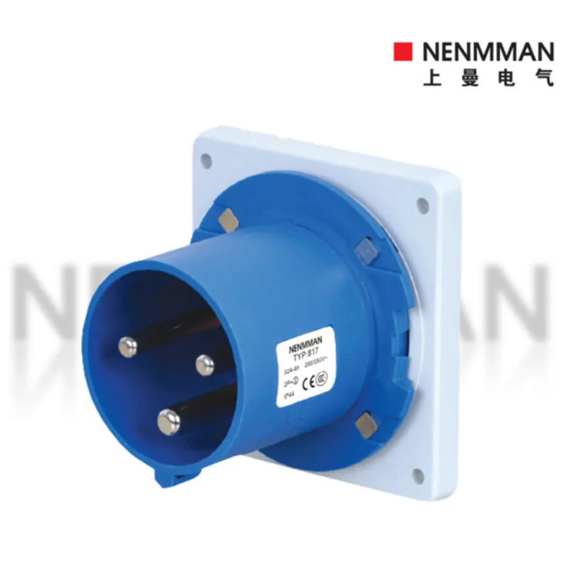 Upper Man Waterproof Industrial Additional Device Plug Model TYP-817 Current 32A Three Core