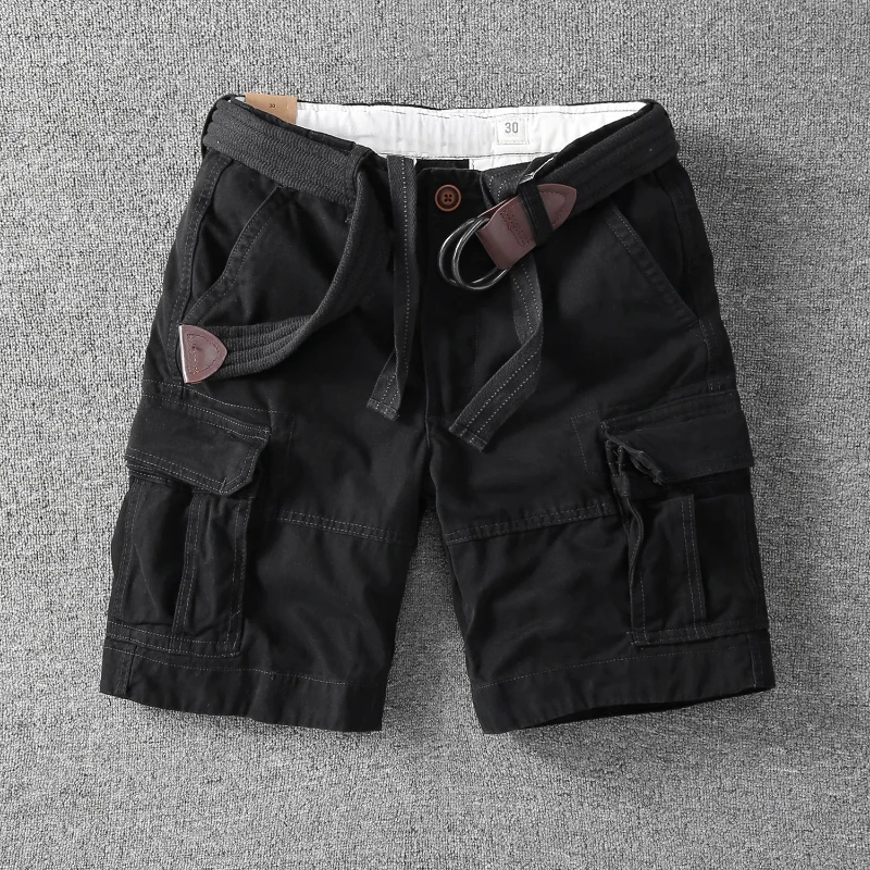 Mens Cargo Shorts Camouflage Streetwear Summer Five Length Pants Harajuku Unisex Loose Fit Straight Leg Casual Fashion Trend New view 5