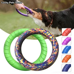 Pet Flying Disk Training Ring Puller Anti-Bite Annulus EVA Floating sapuer giocattoli interattivi per cani per masticatori aggressivi Circle