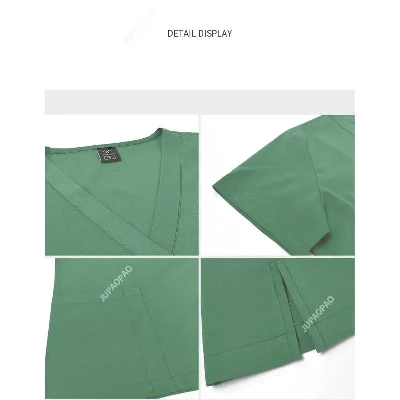 New Operating Room Short Sleeve Hand Washing Suit Women's Jacket Work Clothes Nurses' Uniform Doctor Operating Gown Suit