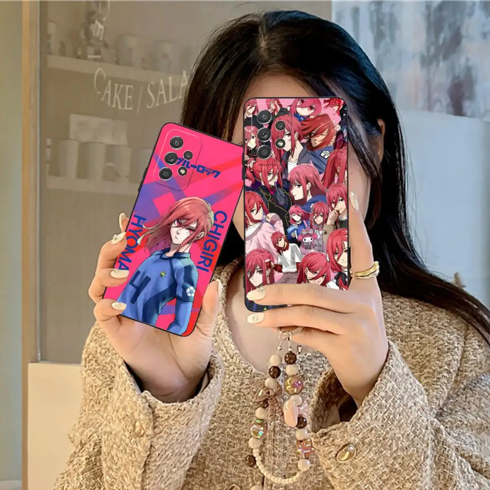 Blue Lock Chigiri Hyoma Phone Case for Samsung Galaxy M55 54 42 35 34 33 32 23 22 15 14 13 12 F55 5G Colorful Cover Luxury Cover
