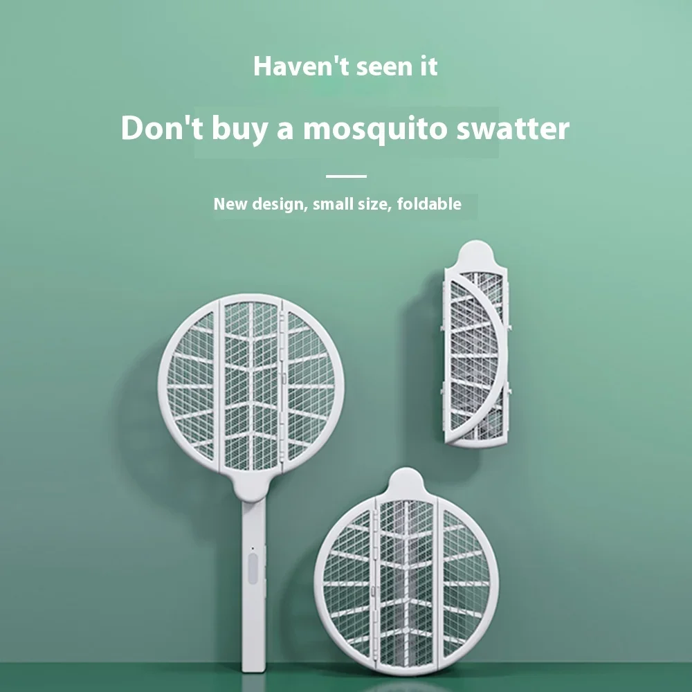Camping Travel Home Foldable Electric Mosquito Swatter Rechargeable Automatic Mosquito Attracting Lamp 2 IN 1 Mosquito Killer