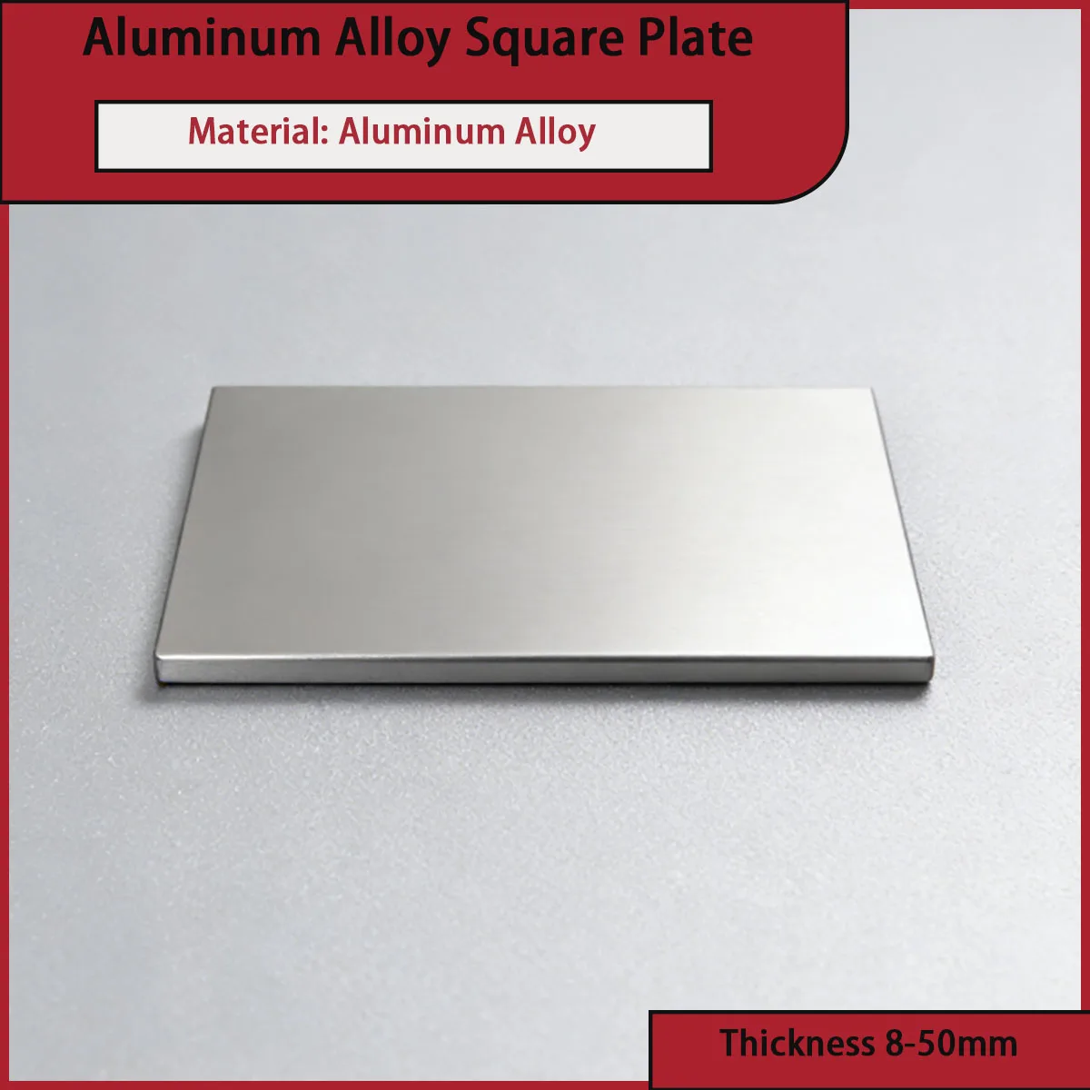 

Aluminum alloy square plate with a thickness of 8-50mm is used for mechanical equipment components, electrical panels, etc