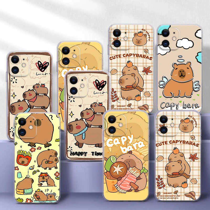 cute capybara Soft Case for Moto G Play E20 E4 E40 E5 E6 E6S E7 Power Edge 20 Lite Pro G200 G30 G4