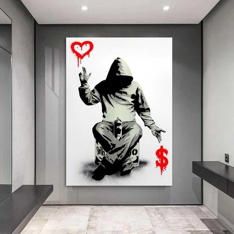 

Banksy Graffiti Art Poster and Prints Modern Canvas Painting Wall Art Picture for Living Room Home Decoration