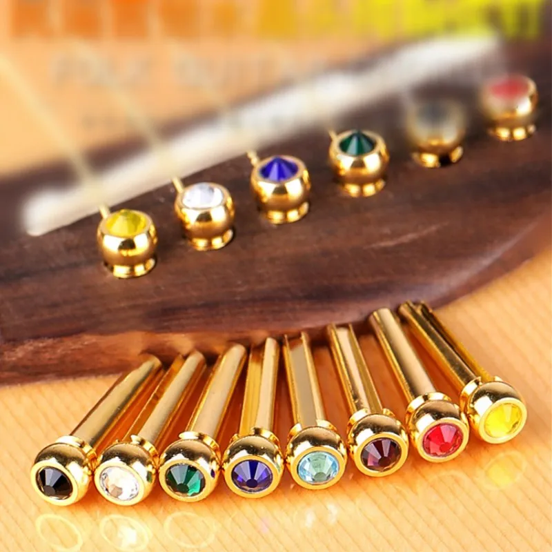 1pc Guitar Strings Nail Acoustic Guitar Bridge Pins Brass Guitar Strings Fixed Cone String Pins String Nails Accessories