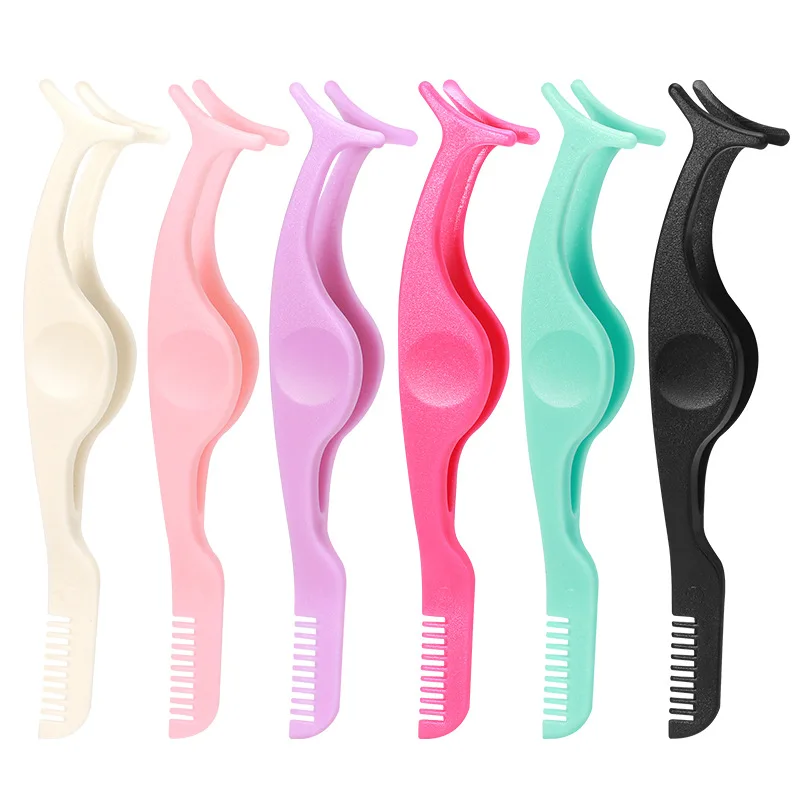 Clipe auxiliar de cílios portátil clipe de cílios postiços pinças de cílios portáteis de alta qualidade para rotina de maquiagem uso doméstico