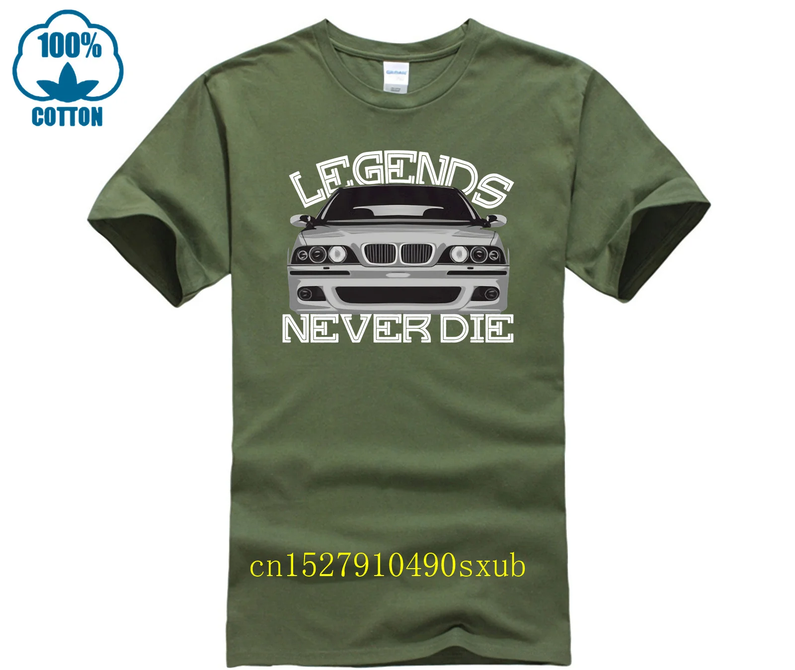 Bwm E39  t shirt Legends Never Die degli uomini a maniche corte  t shirt Stampa Grafica