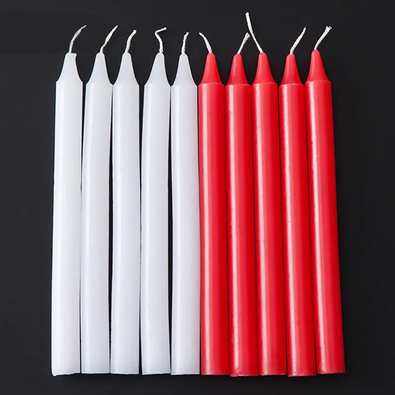 Candles Wholesale Red and White Candles Household Lighting Candles Smokeless Wedding Candles Gift Candles Home Decoration m