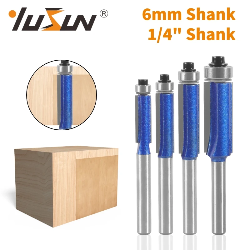 

YUSUN Flush Trim Bit Router Bit Carbide Cutter Alloy Tungsten Woodworking Milling Cutter For Wood Bit Face Mill Tools