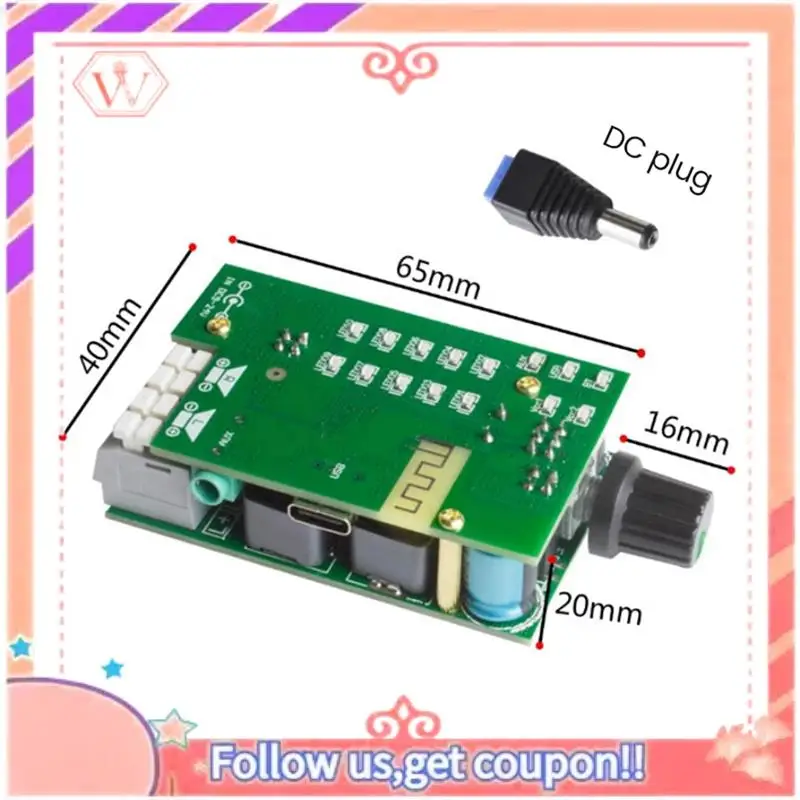 Upgraded TPA3116 Bluetooth 5.0 Audio Module Hifi Level 2.0 Amplifier Board 2X50w Digital Audio Release