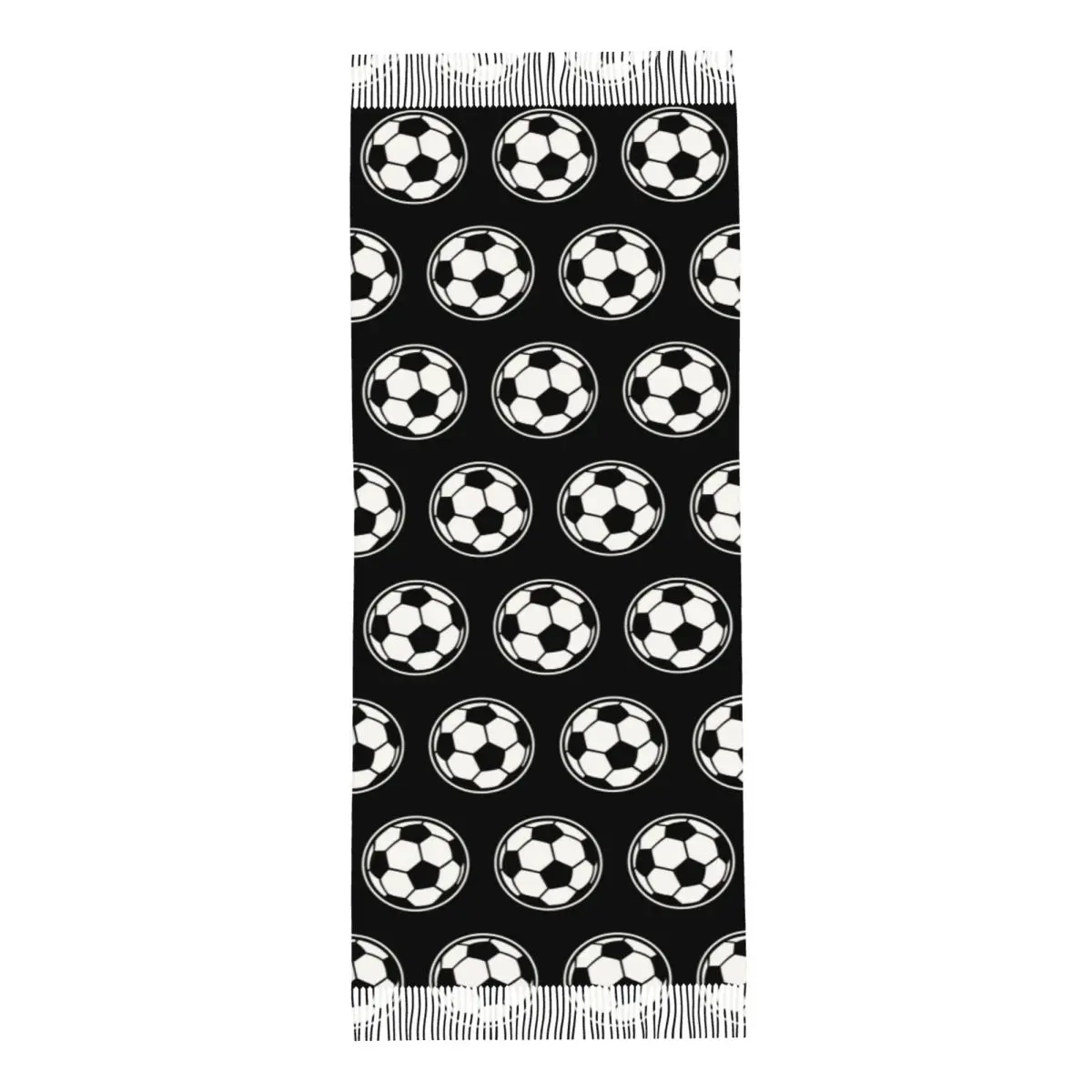 Soccer Ball Football Icon Scarf Tassel Scarves for Women Soft Warm Shawls and Wraps Long Fall Winter Shawl Wrap