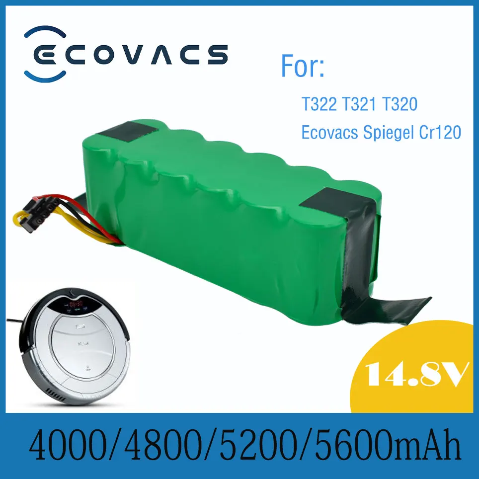 

Ecovacs 14.4V 4000/4800/5200/5600mAh Sweeping Robot Nimh Battery For Kit fort Kt504 -T322T321T320T325/Pan daX500X580/MirrorCr120