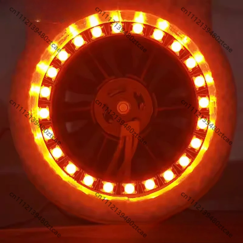 30/35/50/64/70/80/90mm Duct Simulator with LED Light Three Color Tail Light for Aircraft Models
