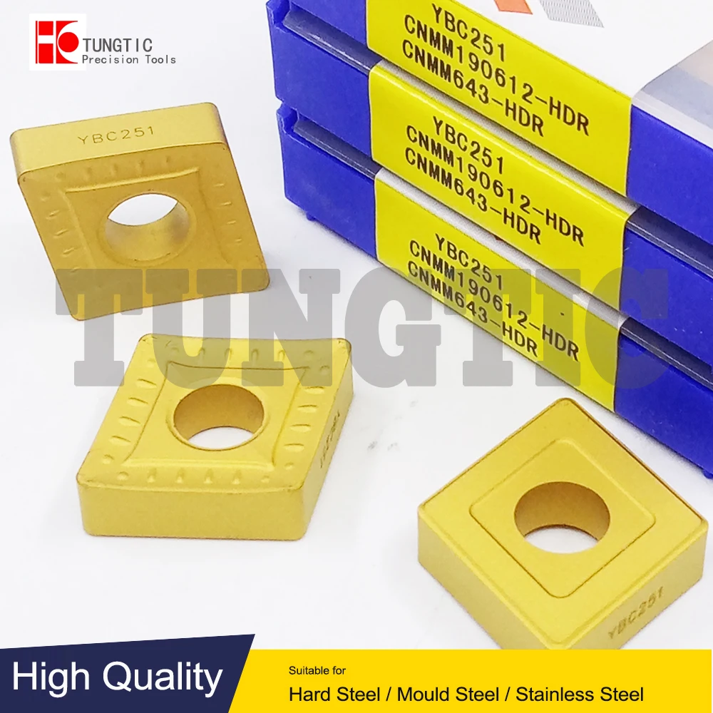 

CNMM190612-HDR YBC251 CNMM643-HDR CNMM 190612 HDR Turning Cutter Lathe Inserts Tools Machining Metal