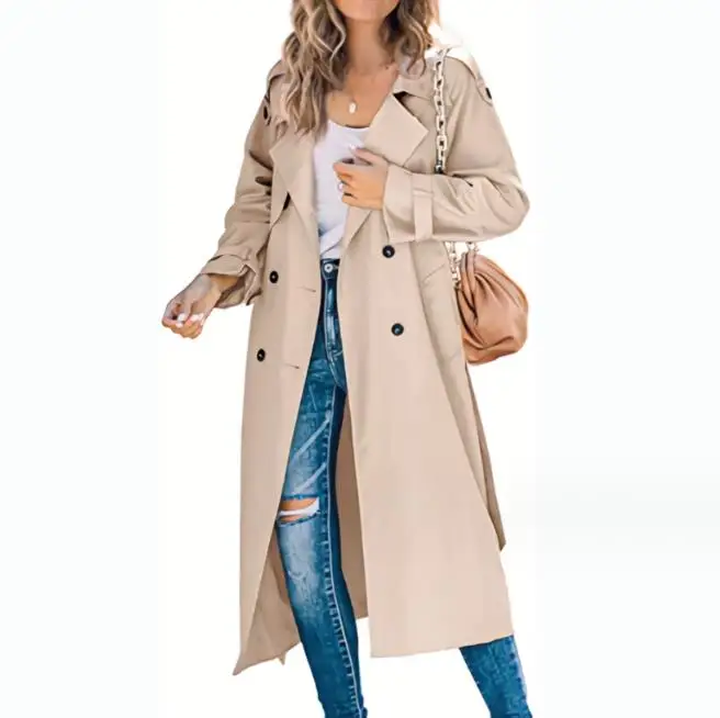 

New Fashion Hot Selling Women's 2023 Women's Winter and Autumn Windbreaker Coat Long Coat