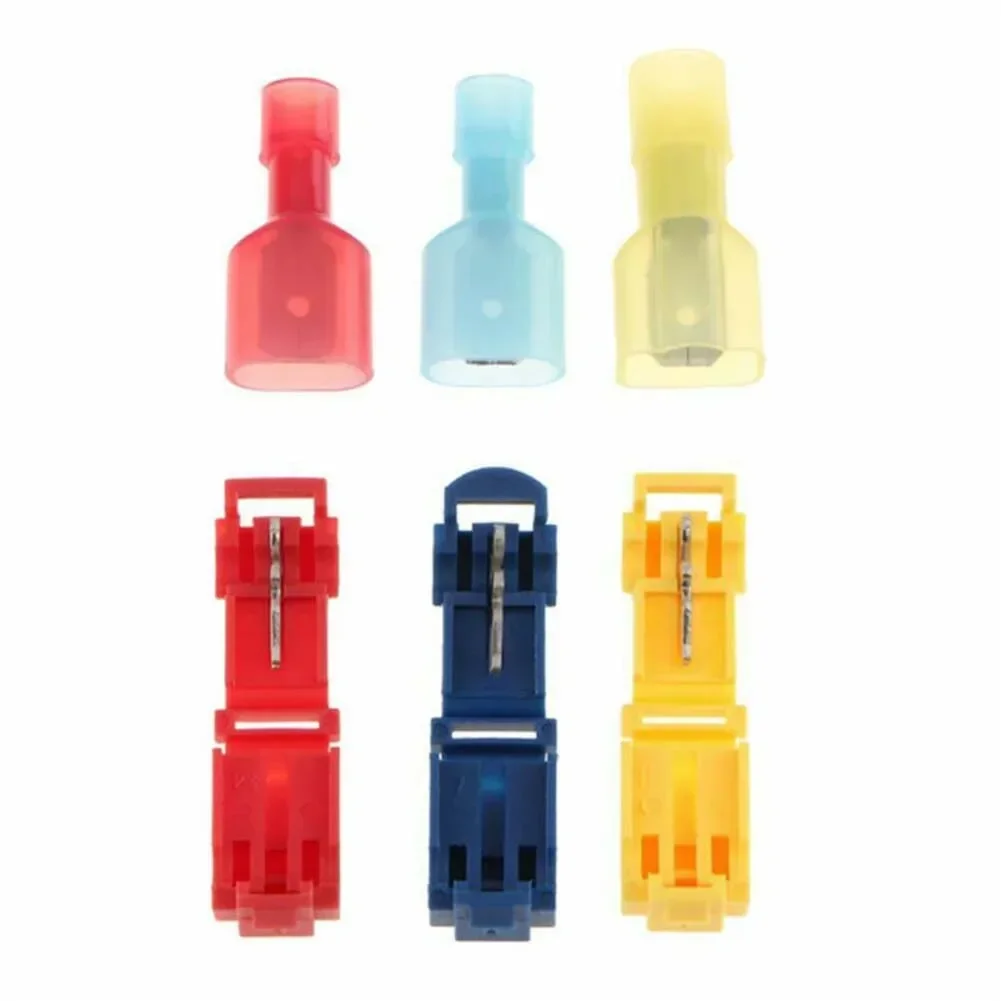 

T Tap Quick Splice Wire Connector kit Wire Joint Copper + Nylon Lock Motorcycle Terminals 60 Pcs Anti-Shorting