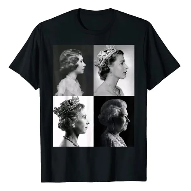 Remember Graphic Tee Tops Commemorate Gifts Portrait Aesthetic Clothes Queen II - Elizabeth England - Queen of England T-Shirt