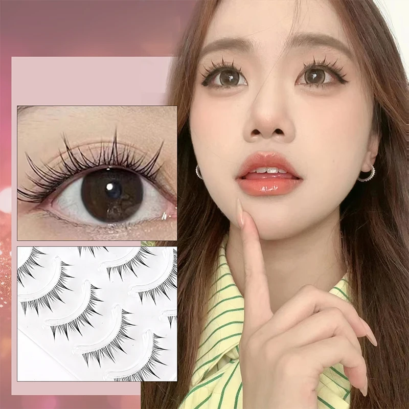 [JN] Juego de pestañas postizas, extensión de pestañas individuales esponjosas, maquillaje, acabado natural suave para uso diario