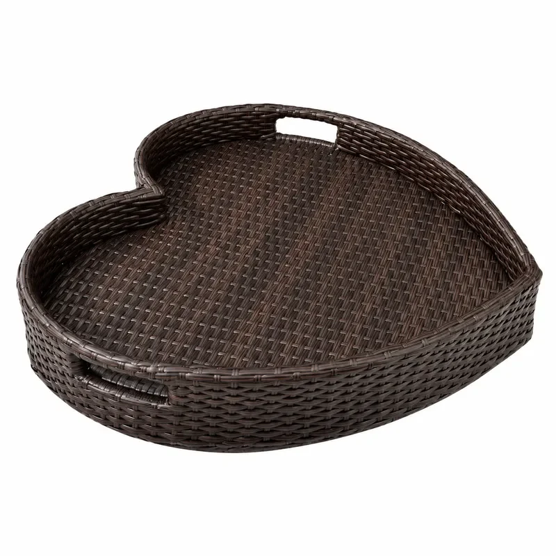 Floating Breakfast Tray Outdoor Rattan Style Pool Accessories for Women Girls Waterproof Wicker Design Large Size Universal