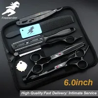 5pcs/Set Stainless Steel Pet Dogs Grooming Scissors Suit Hairdresser Scissors For Dogs Professional Animal Barber Cutting Tools