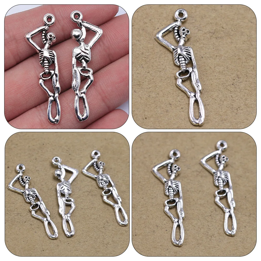 50Pcs Creative Pendant Zinc Alloy Chain Bag Hanging Charm DIY Jewelry Keychain Supplies Bag Pendant Creative Hangings