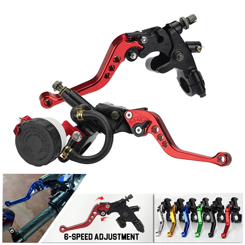 

1pair 7/8" 22mm Universal CNC Aluminum Brake Clutch Pump Lever Hydraulic Master Cylinder for 250cc-500cc Dirt Pit Bike Motorcyle