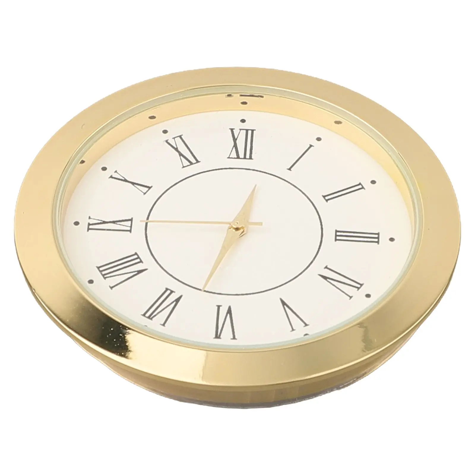 Crafting Projects Back 45mm Quartz Movement Clock Craft Clock Insert Arabic Numerals Easy Readability Gold Tone Bezel