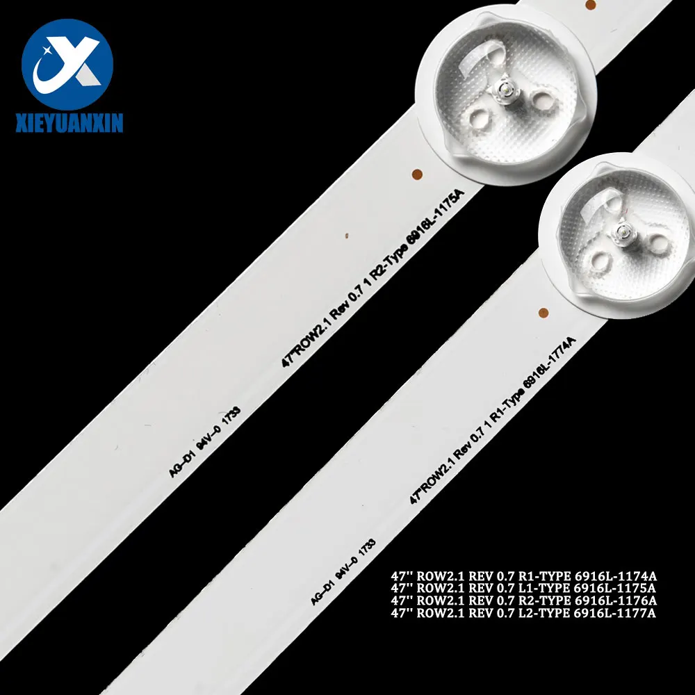 12 Stks/set Verlichting Led Tv Strip Voor Lig 47ln 47ln 47ln 575S 47ln519c 47 "Row 2.1 Rev 0.7 6916l-1174a 6916l-1175a 6916l-1175a 6916l-1177