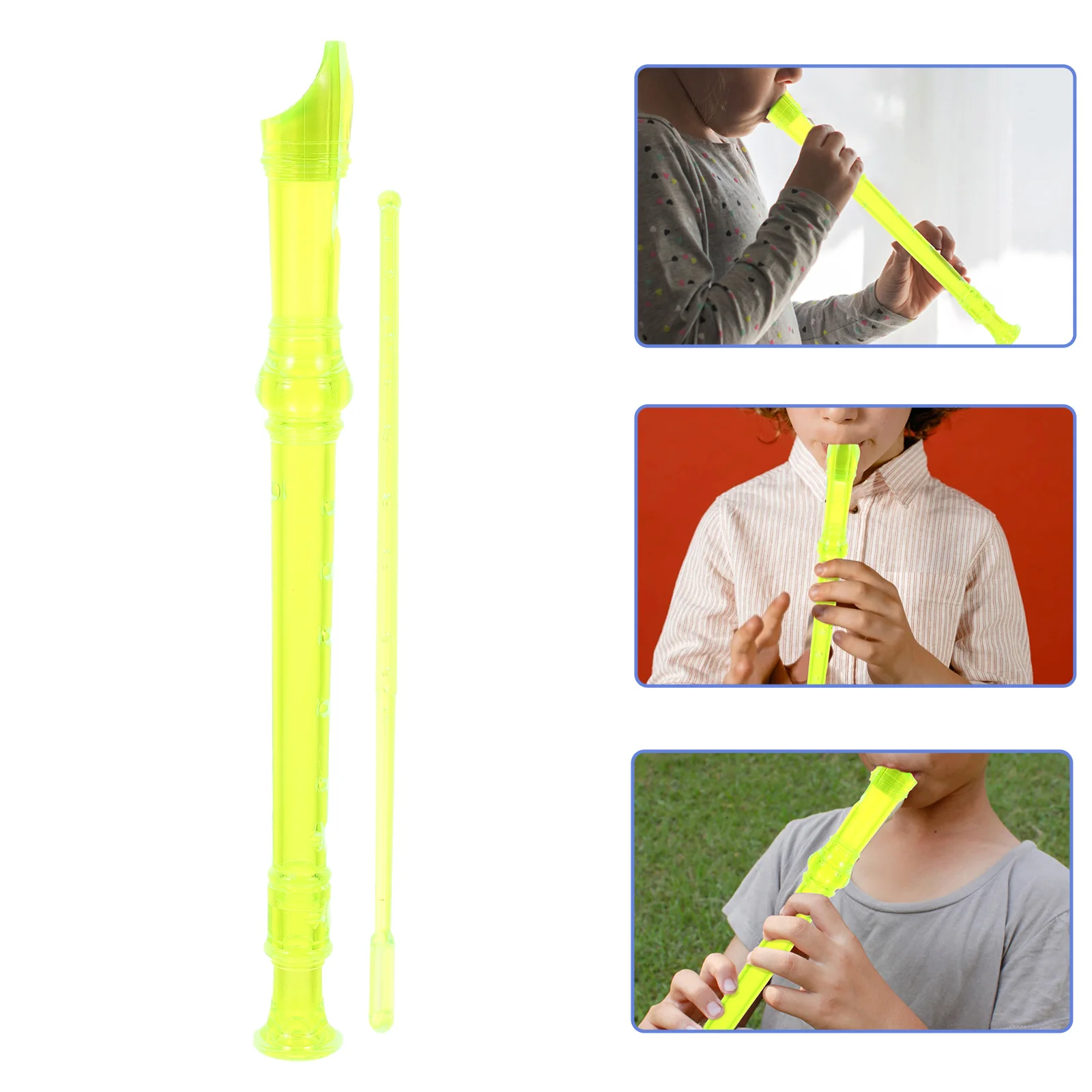 

8 hole Resin Clarinet Kids Soprano Recorder Lightweight Compact Beginner Instrument Smooth Surface Rich Resonance Powerful Sound