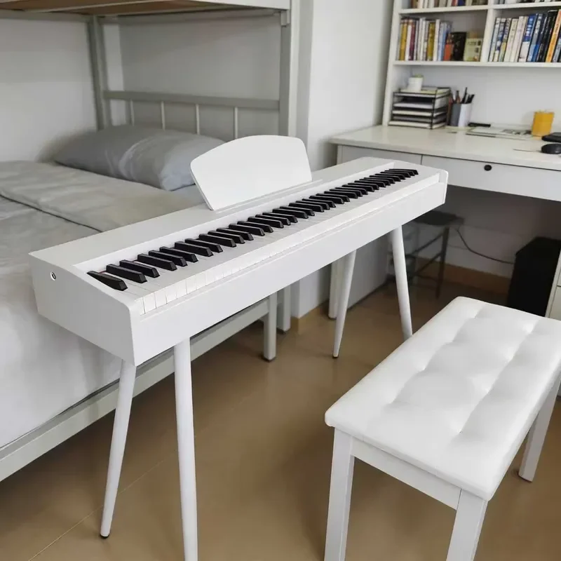 Professional Portable Digital Piano 88 Key Solid Wood Soundboard Built-in Speakers Lightweight with Case
