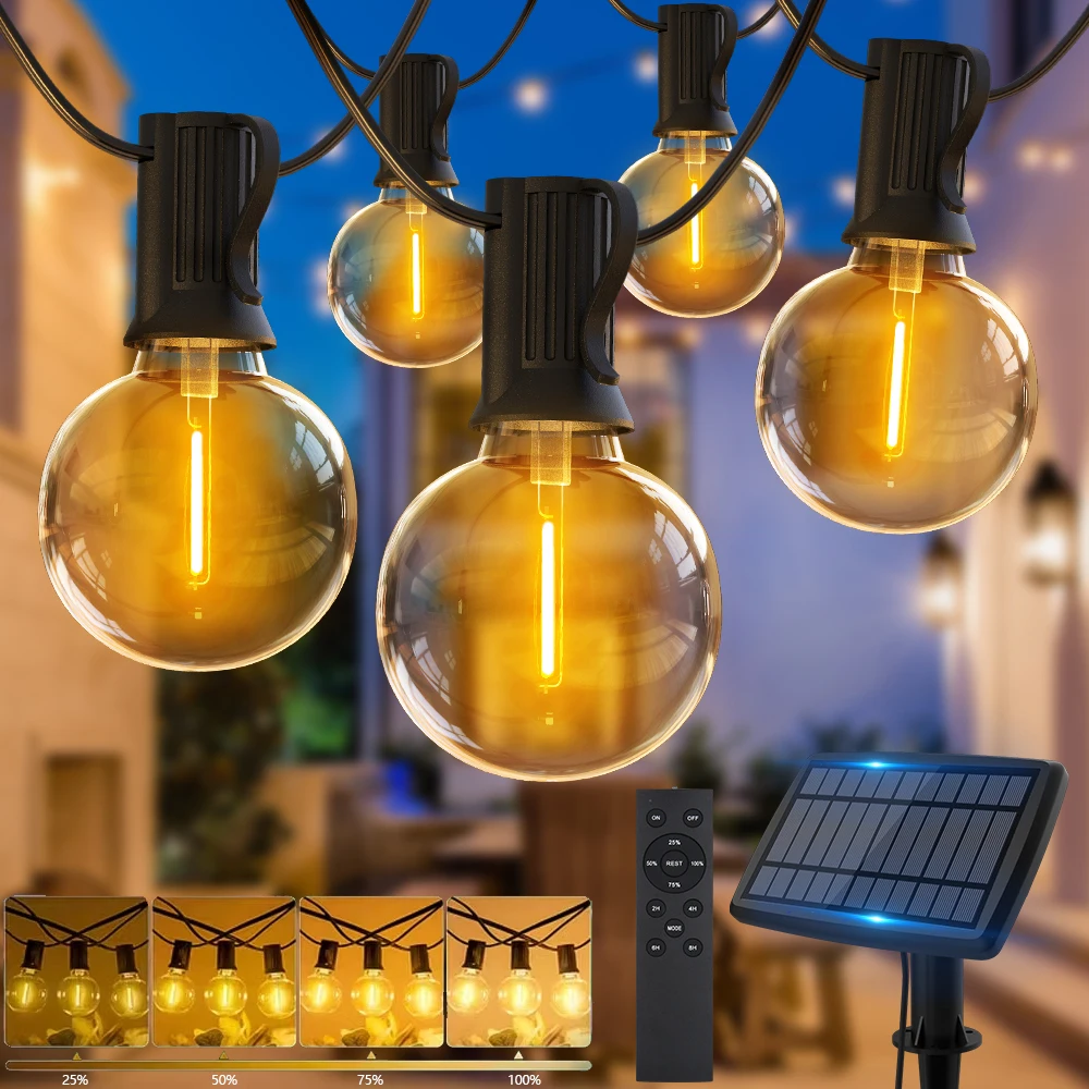 solar-g40-outdoor-string-light-with-remote-control-led-shatterproof-bulb-ip65waterproof-decor-lamp-for-garden-patio-cafe-wedding