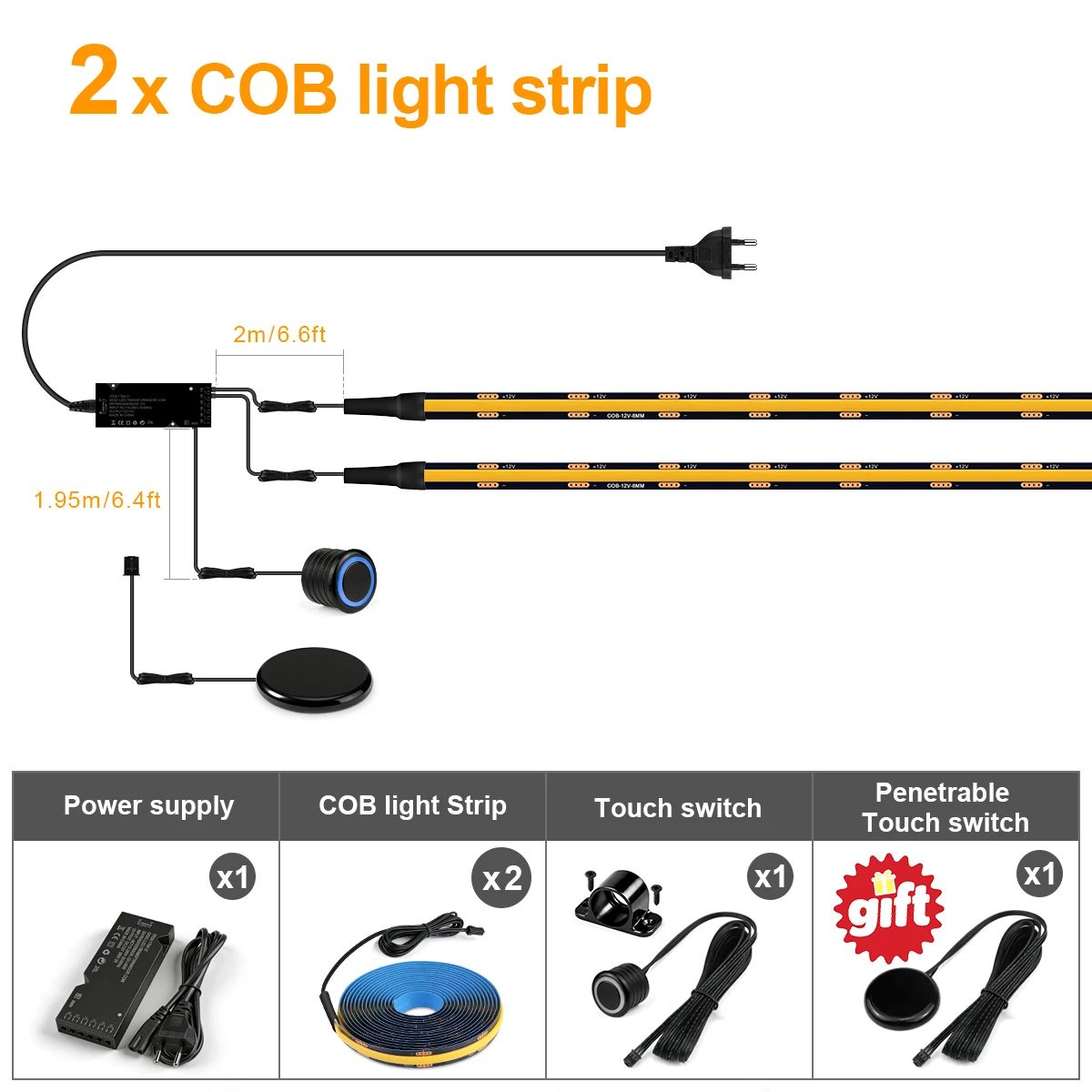 Akoestische gordijnwand walnoot houten roosterpaneel decor COB LED lichtstrip kit zwarte FPCB lampenstrip twee type aanraaksensor dimmer