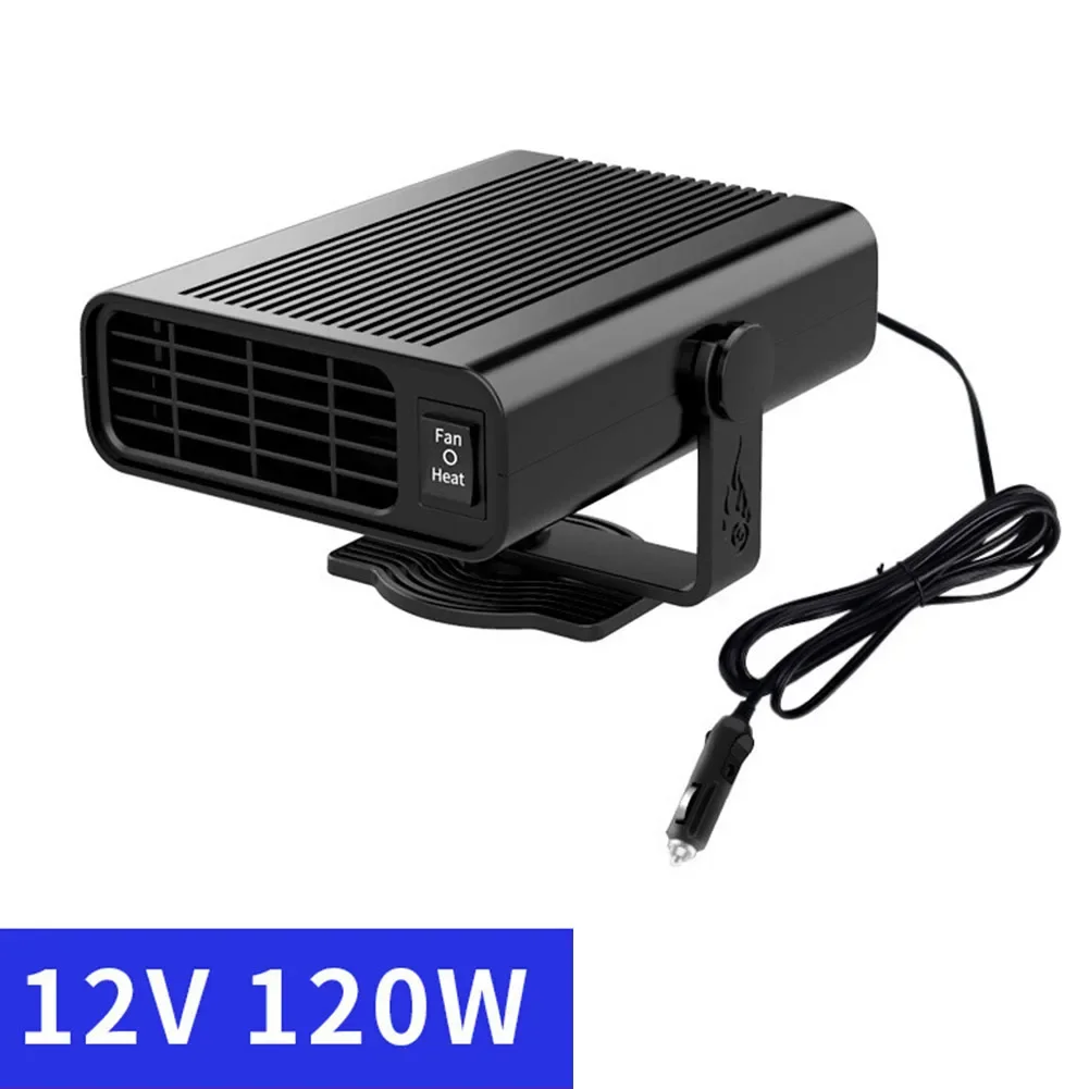 Electric Car Heater Air Cooler Fan 12V Portable Demister Defroster Heating Fan 120W Dryer Windshield Defogging Accessroies