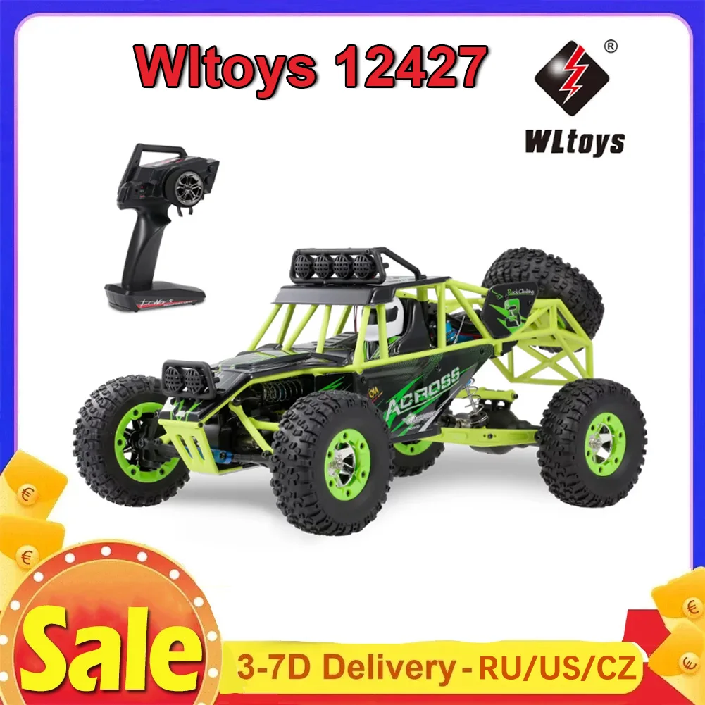 Wltoys 12427 50km/h High Speed Remote Control Car 1/12 2.4G 4WD Off Road Car RC Rock Crawler Cross-country Truck for Kid Adult