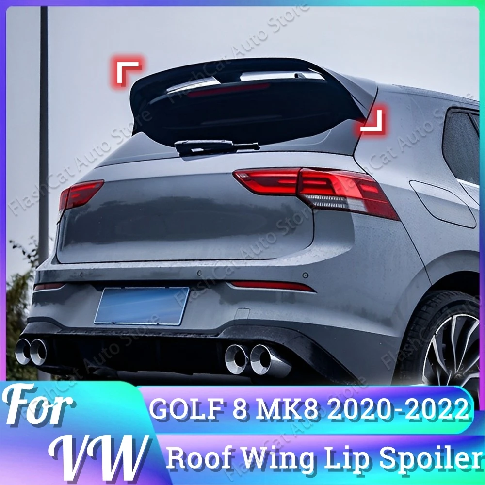 Rear Roof Spoiler Trunk Wing For VW Golf MK8 8pro R-Line 2020 2021 2022 Carbon Look Club Sport Style/Oettinger Style Tuning