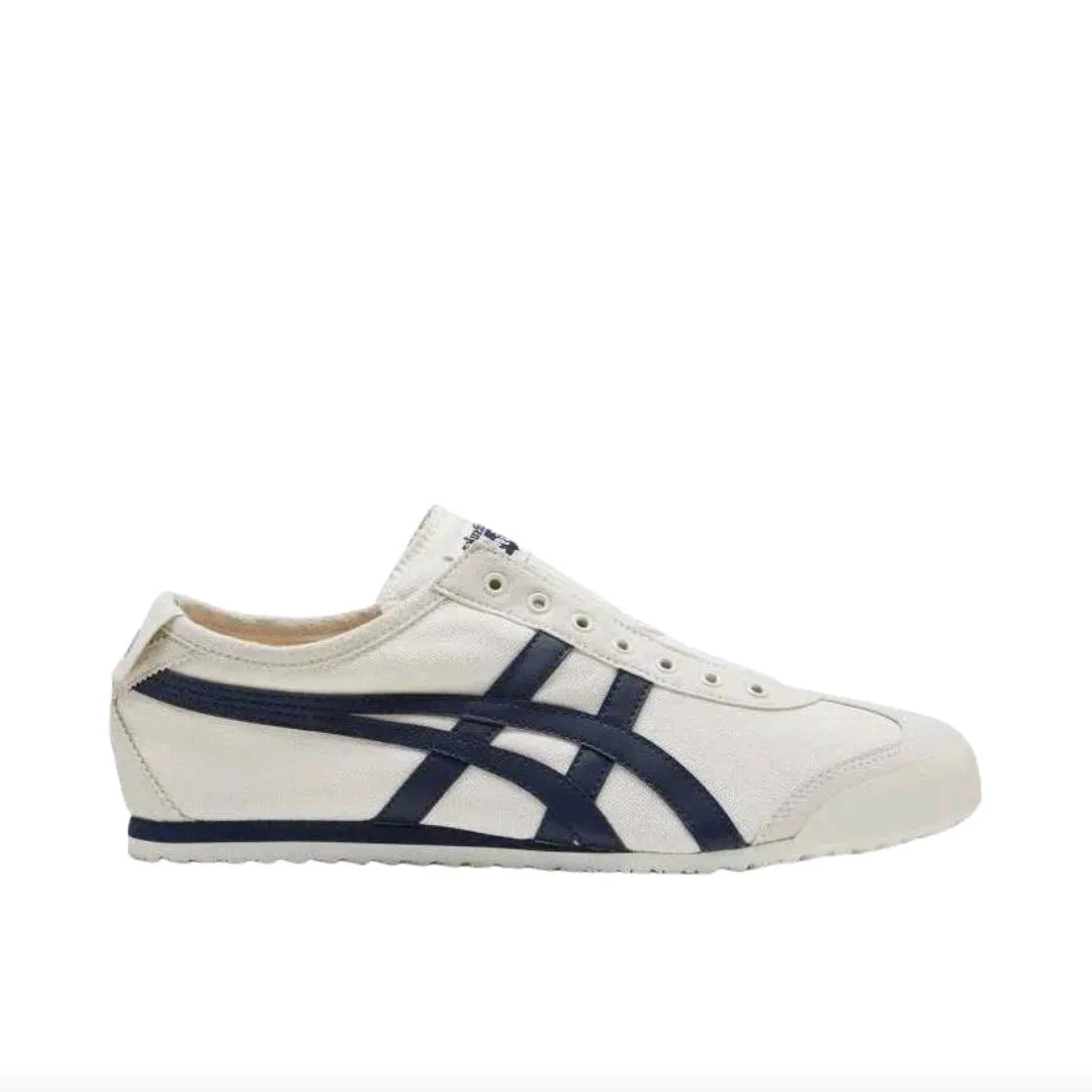 أحذية Onitsuka Tiger MEXICO 66 للرجال والنساء للتزلج، ثبات، أحذية رياضية يومية، أبيض/أسود #2