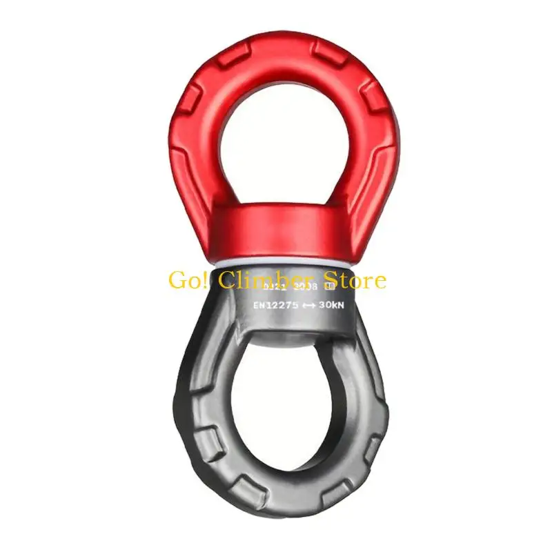 Q84C Two-Eyelet Swivels Carabiner for Swing and Suspended Exercise Gear, with a 7075 Aluminum Body and Central Turning Action