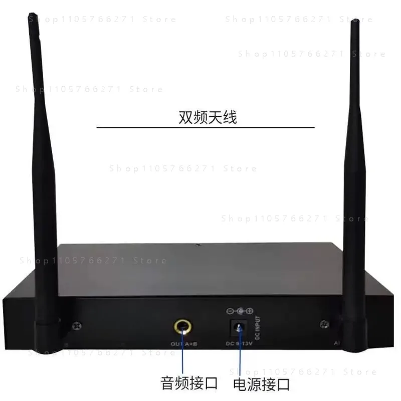 One to two wireless microphone, handheld home Karaoke U-segment adjustable frequency microphone