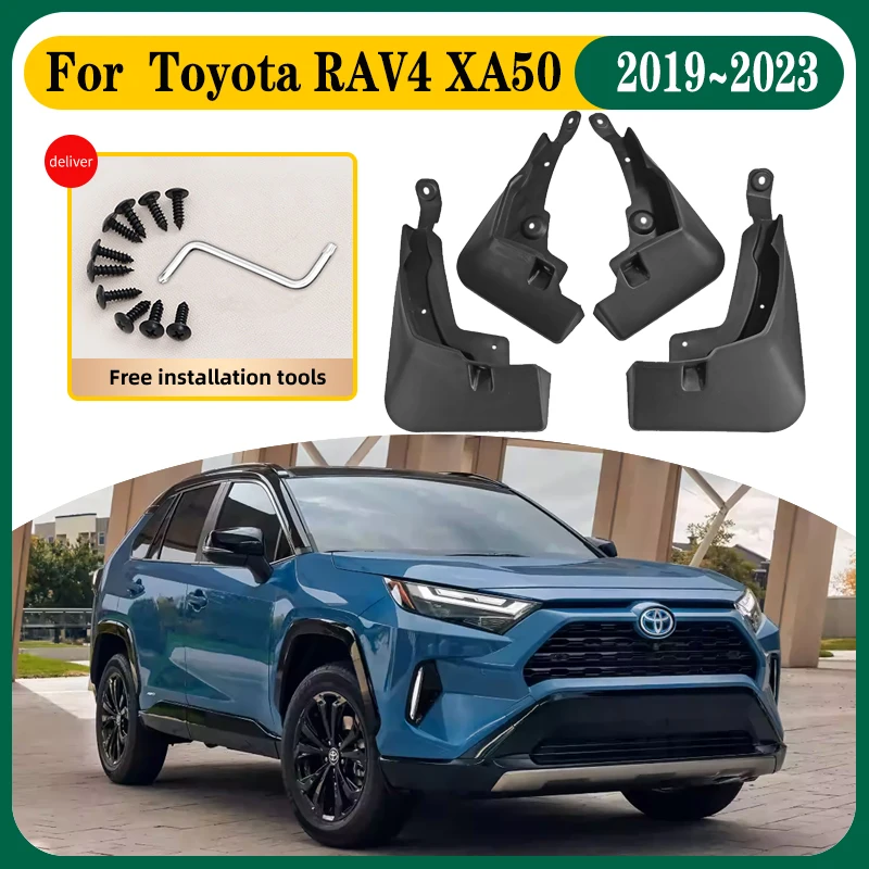 

Car Mudguards For Toyota RAV4 2023 Accessories XA50 50 2019~2023 4 PCS Car Mud Flaps Splash Guard Front Rear Fenders Accessories