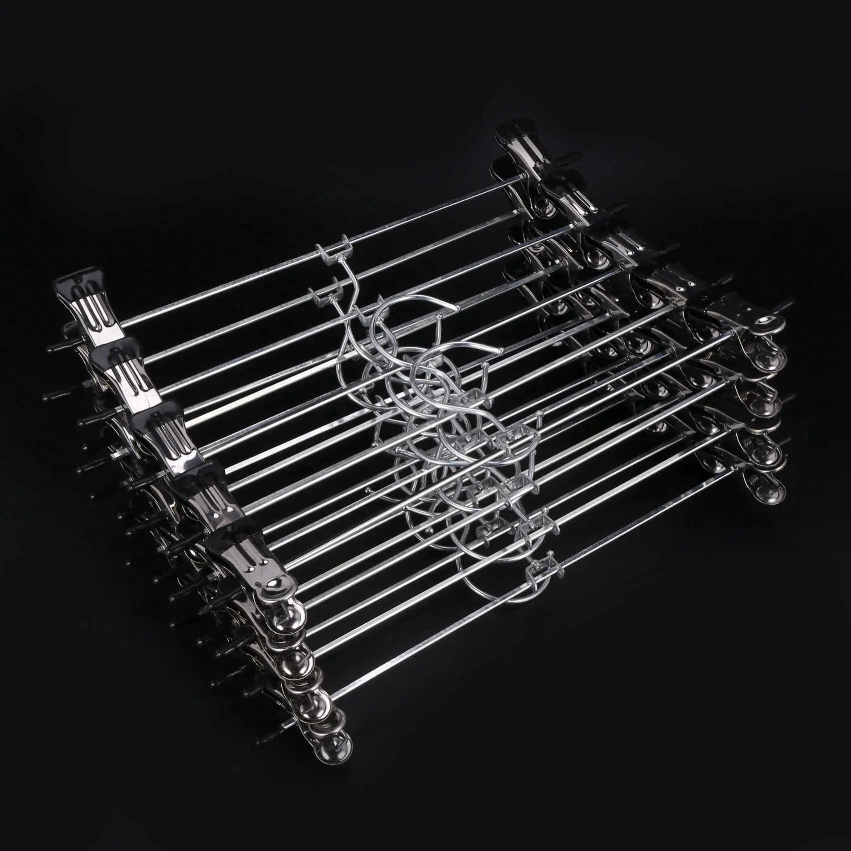 ABWR-Gantungan Celana Gantungan Rok dengan Klip 40 Pak Gantungan Klip Celana Logam untuk Menghemat Ruang, Ultra Tipis Tahan Karat