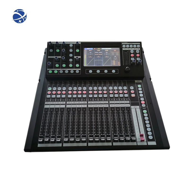 OEM Support 20 Channel Audio Mixer Built in Sound Card Mixing Console with USB Interface Professional Digital Mixer For Shows