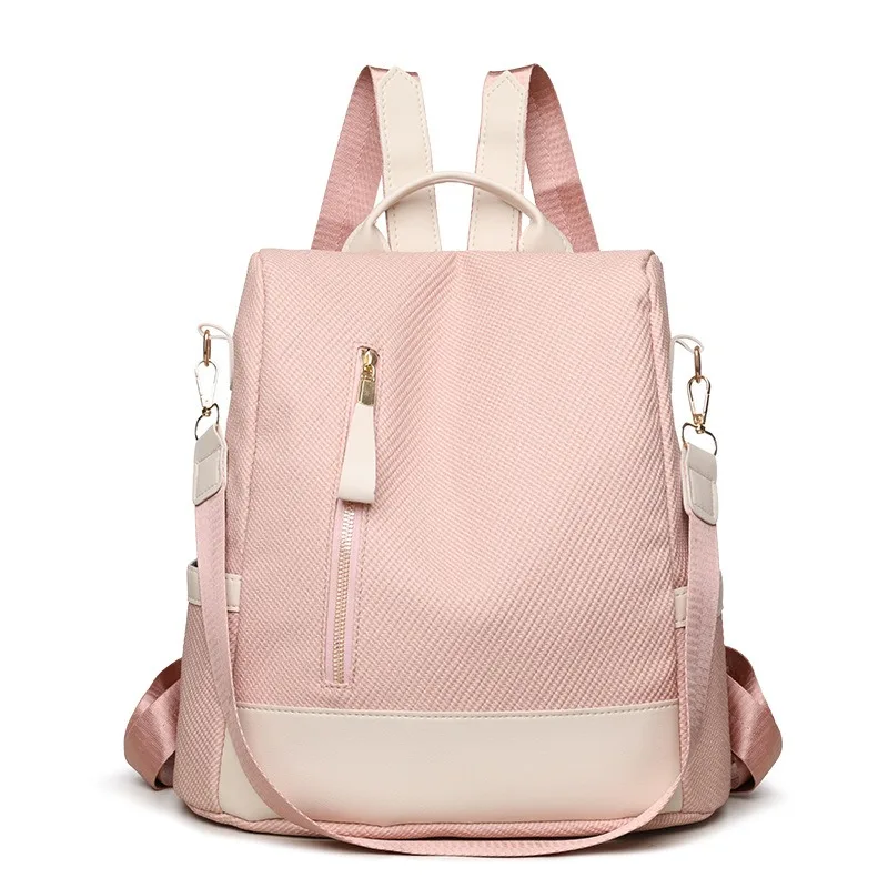 

Модный женский рюкзак, новинка 2023 года, мягкая кожаная сумка через плечо, стильная легкая вязаная школьная сумка, простой дорожный рюкзак