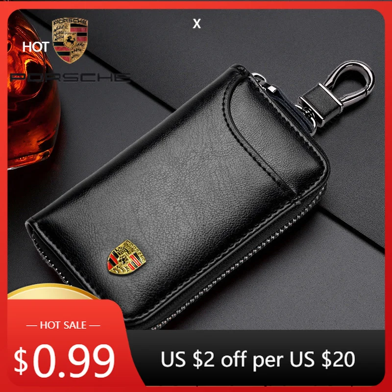 

Car Sticker For Porsche Cayman Cayenne 911 Macan Three-dimensional Metal Logo Car Key Case Keychain For Porsche Cayenne Panamer