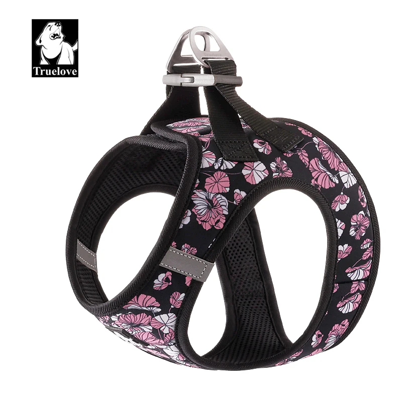 TRUELOVE TLH3016Waistcoat Type Light Pet Harness For Outdoor Activity Nylon Stretch Fabric 3M Reflective Titanium D-shape Buckle