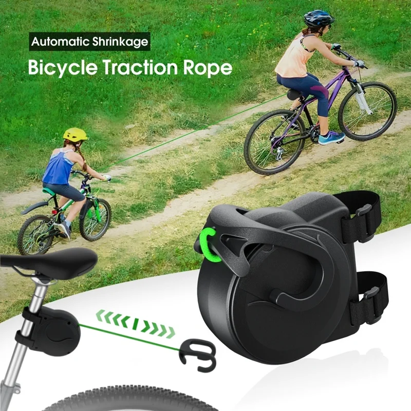 1PC Bicycle Tow Rope Flexible Retractable Bike Tractor Mountain Bike Parent-Child Pull Rope Towing Trailer Outdoor Cycling Tools