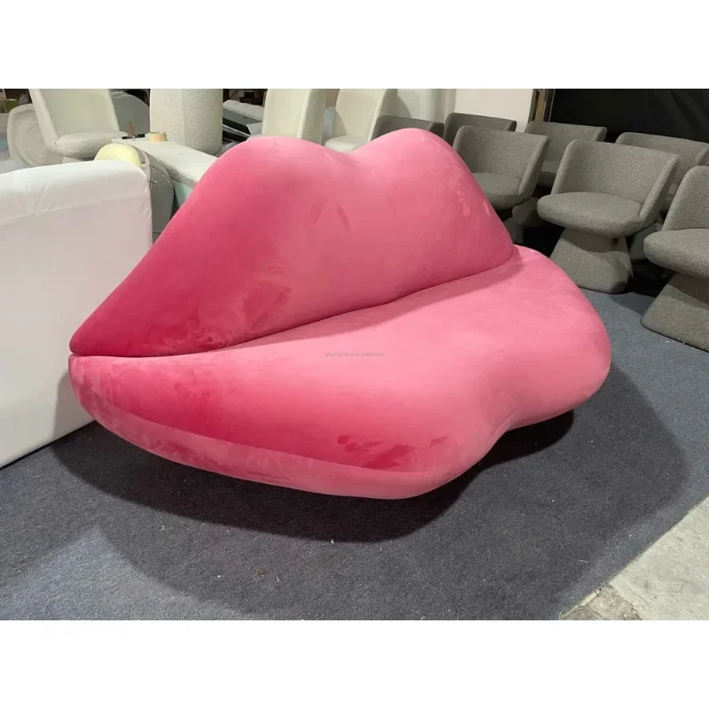 exquisite craftsmanship wholesale decorative fashion lip velvet red lip sofa modeling cotton sofa design red lip sofa