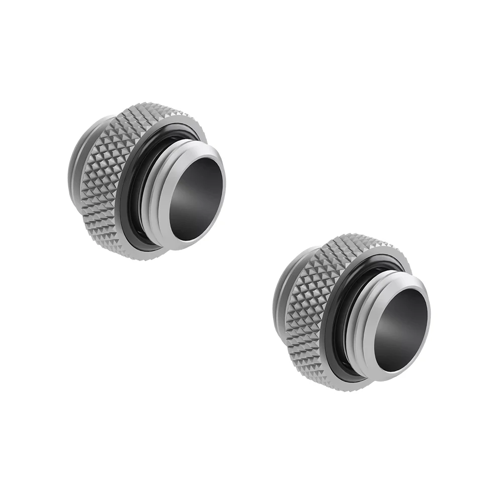 Barrow 2 Stück M-M-Stecker G1/4 Stecker auf Stecker Mattsilber-Adapter für PC-Gaming-Wasserkühlung Custom Building TB2D-MINI01