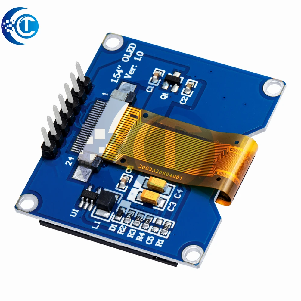1,54-calowy moduł ekranu OLED 4PIN 7PIN biały niebieski żółty CH1116 / SSD1309 sterownik IC kompatybilny z interfejsem SPI SSD1306