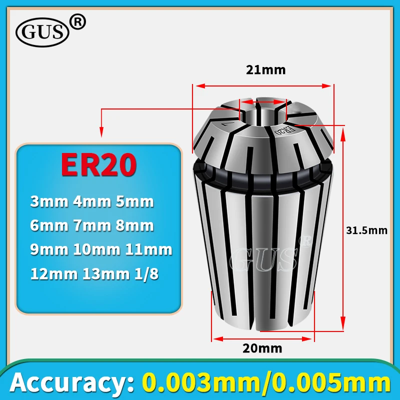 1PC ER11 ER16 ER20 ER25 ER32 AA UP High Precision0.003 0.005mm Spring Collet Suitable Engraving Machine Spindle Machining Center